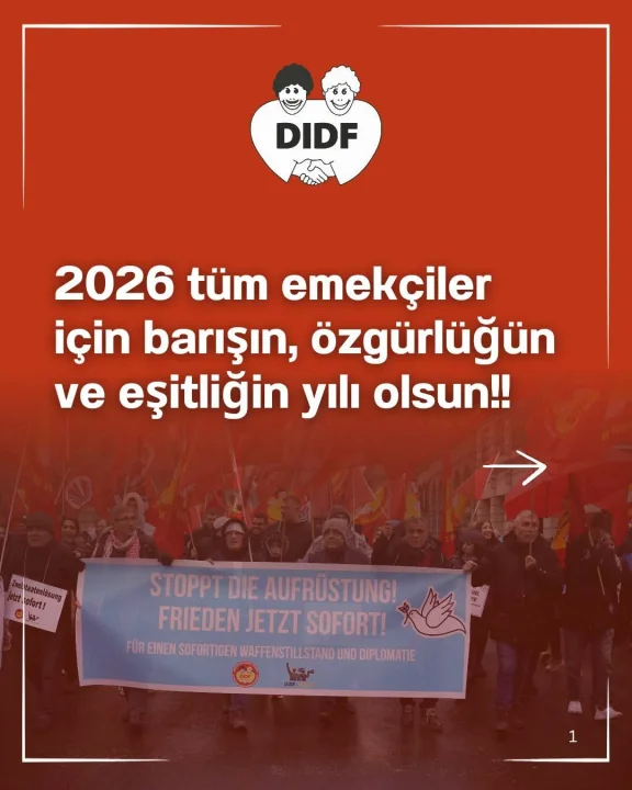 2026 – ein Jahr für Frieden, Freiheit und Gleichberechtigung für alle Arbeitenden!